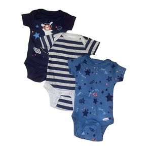 3- Pack Baby Preemie, Gerber Space themed onesies